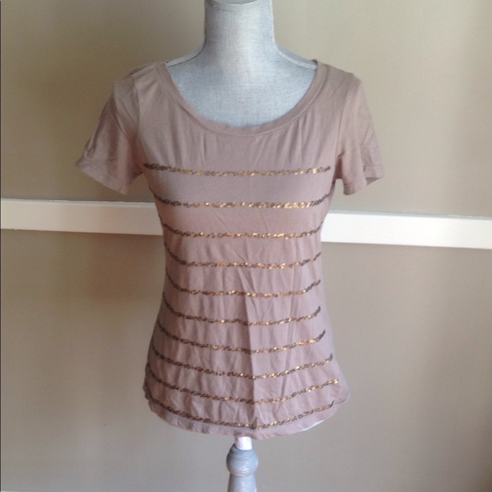 Brown and gold shirt